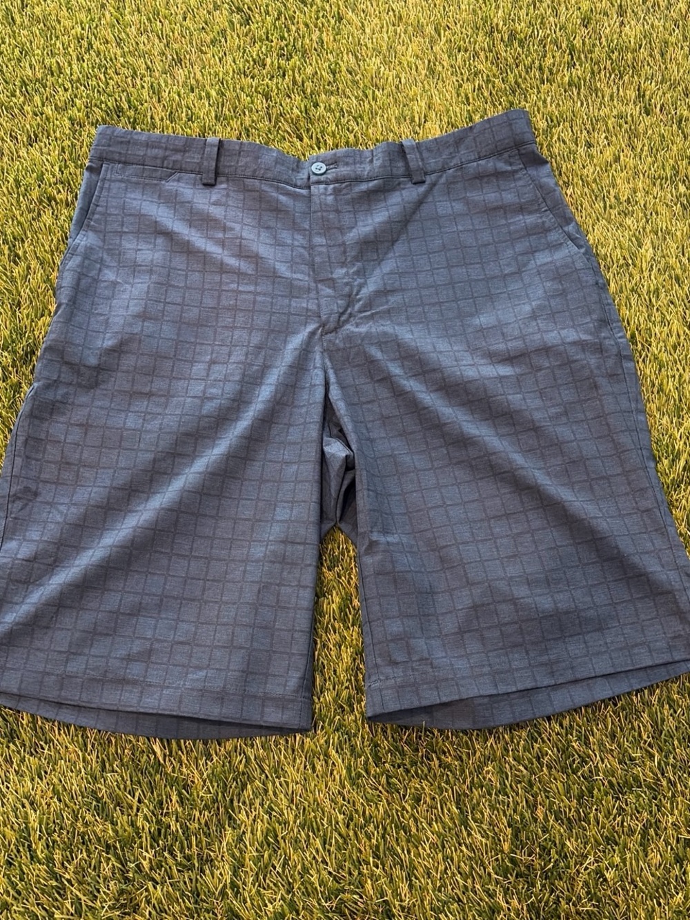 Nike Golf Tour Performance Plaid Grid Checked Shorts Size 36